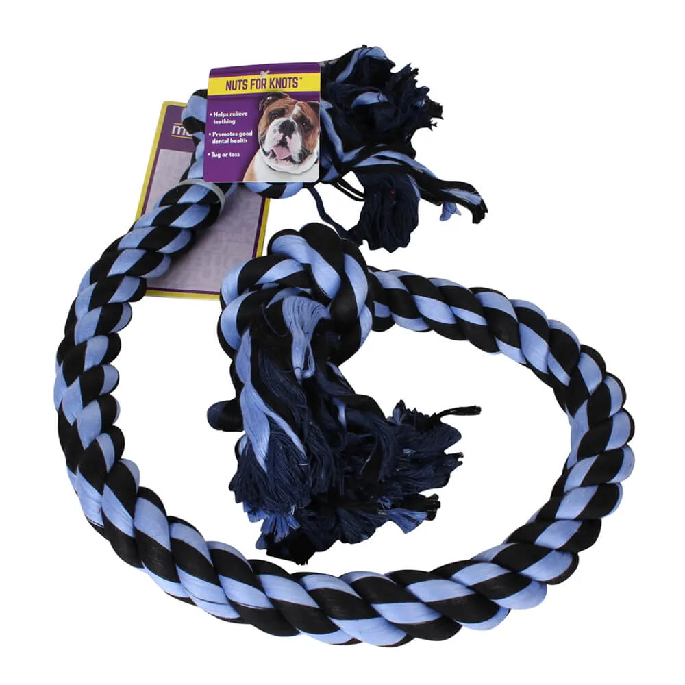 Nuts for Knots 2-Knot Rope Dog Toy, Assorted