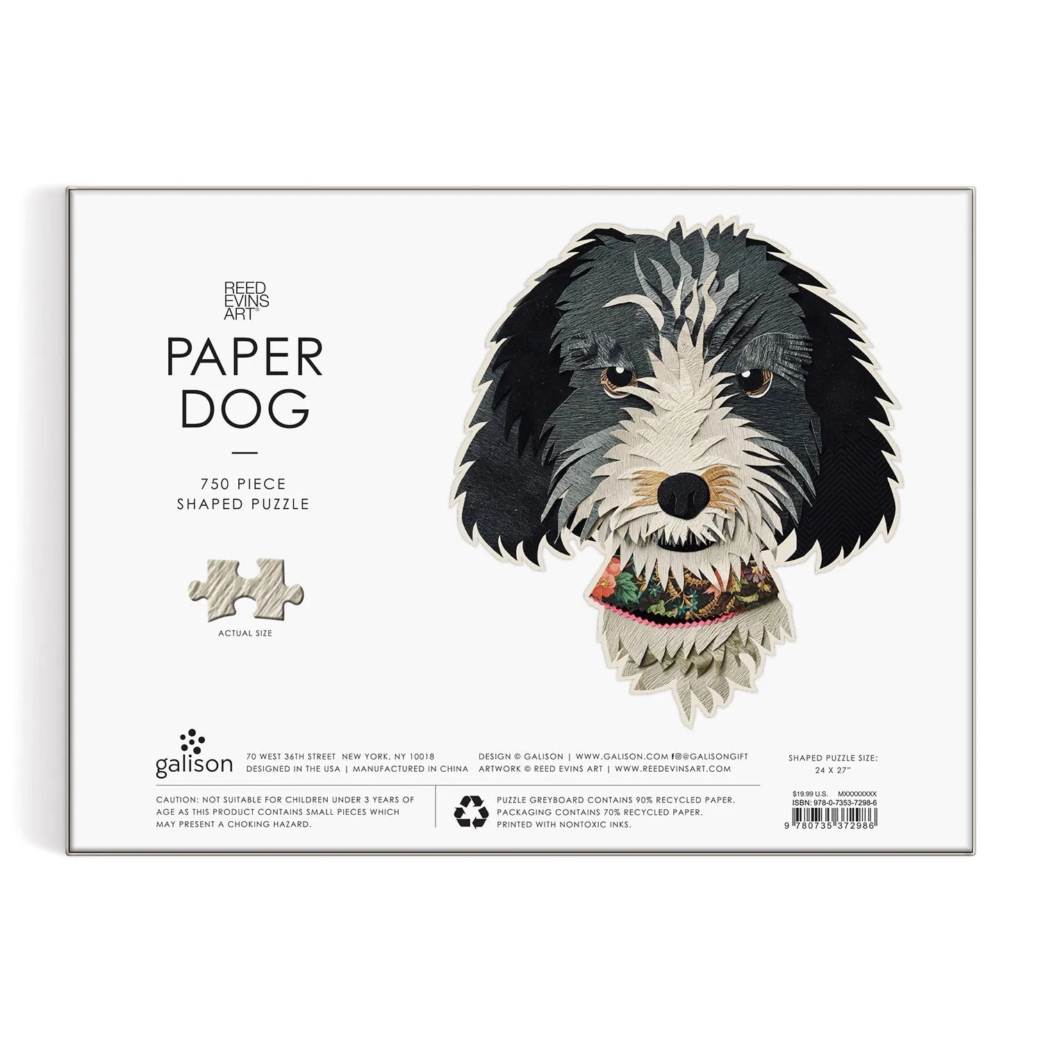 Paper Dogs 750 Piece Shaped Puzzle