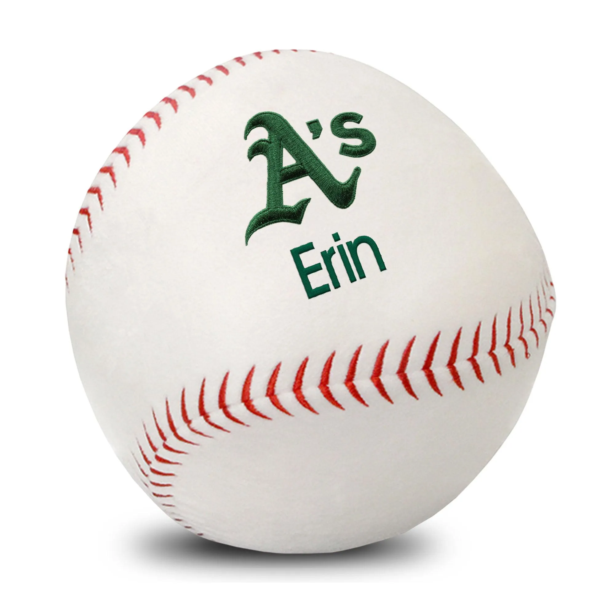 Personalized Oakland A's Plush Baseball