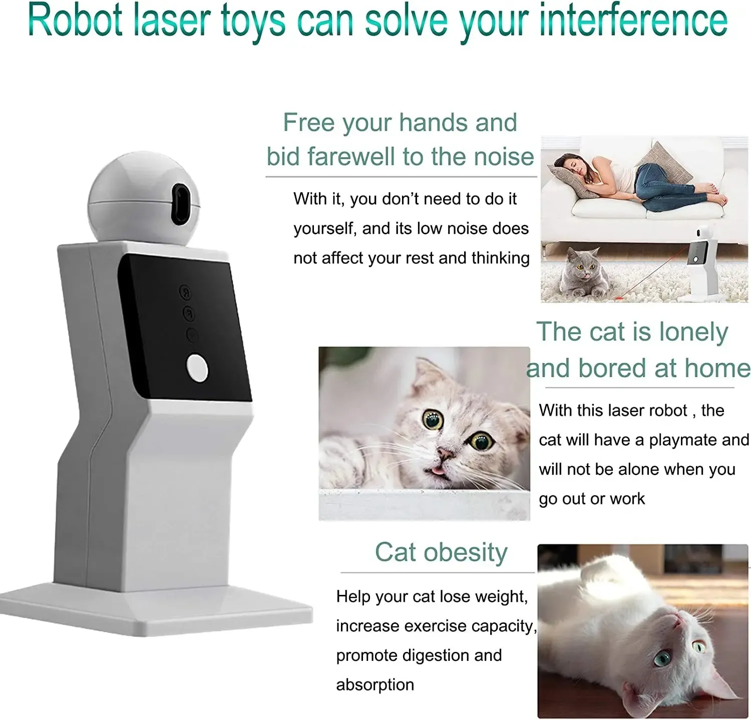 PetAffairs Automatic Interactive Cat Laser Toy