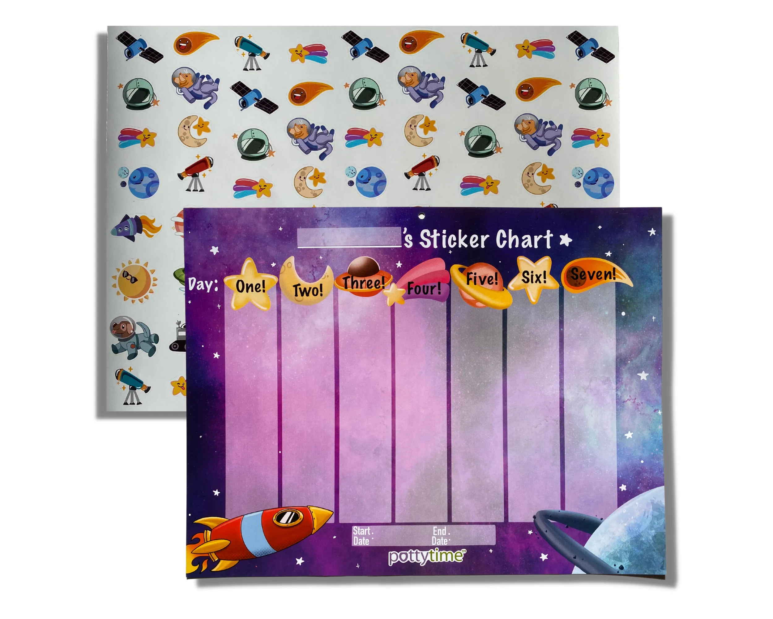 Potty Training Reward Sticker Chart Kit