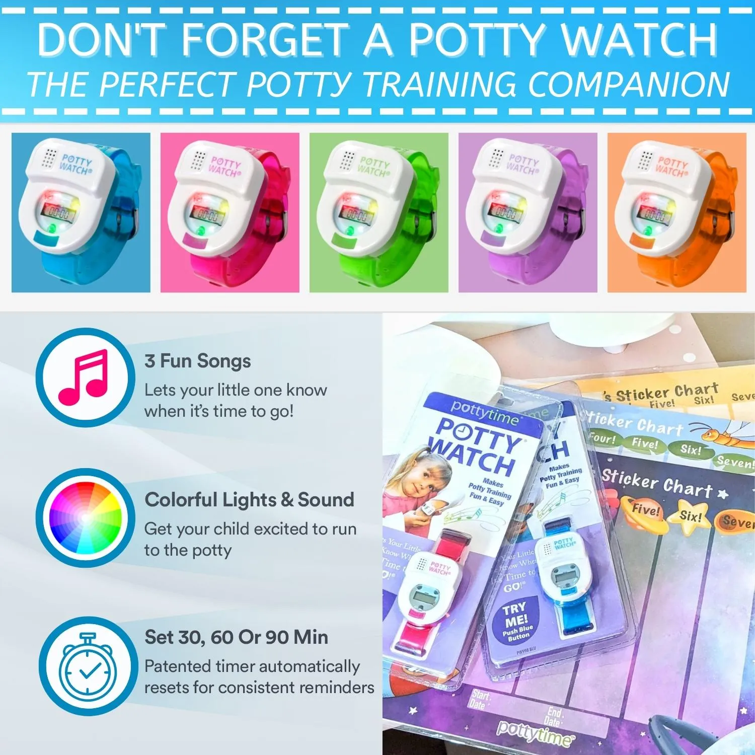 Potty Training Reward Sticker Chart Kit