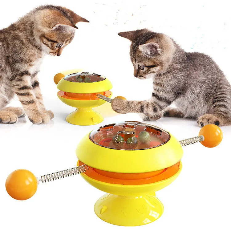 Rotating Interactive Cat Toy with Catnip Dispenser