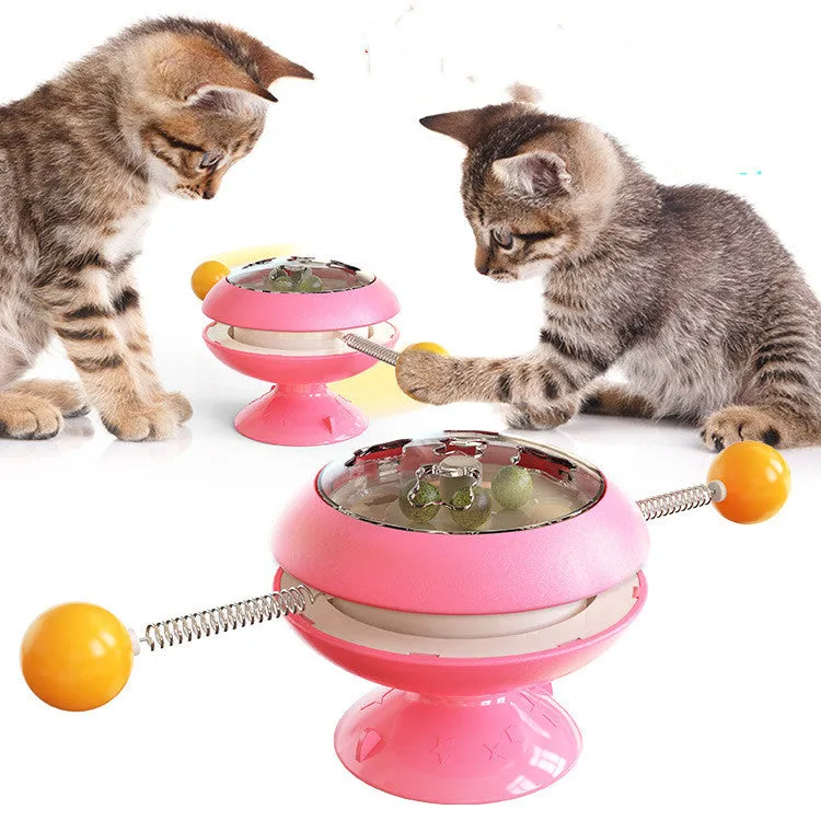 Rotating Interactive Cat Toy with Catnip Dispenser