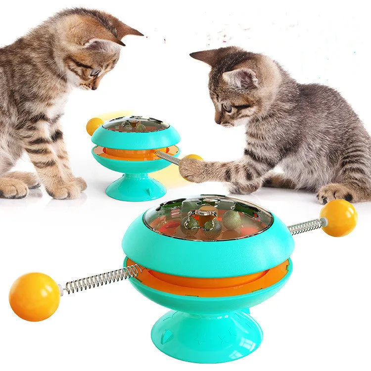 Rotating Interactive Cat Toy with Catnip Dispenser