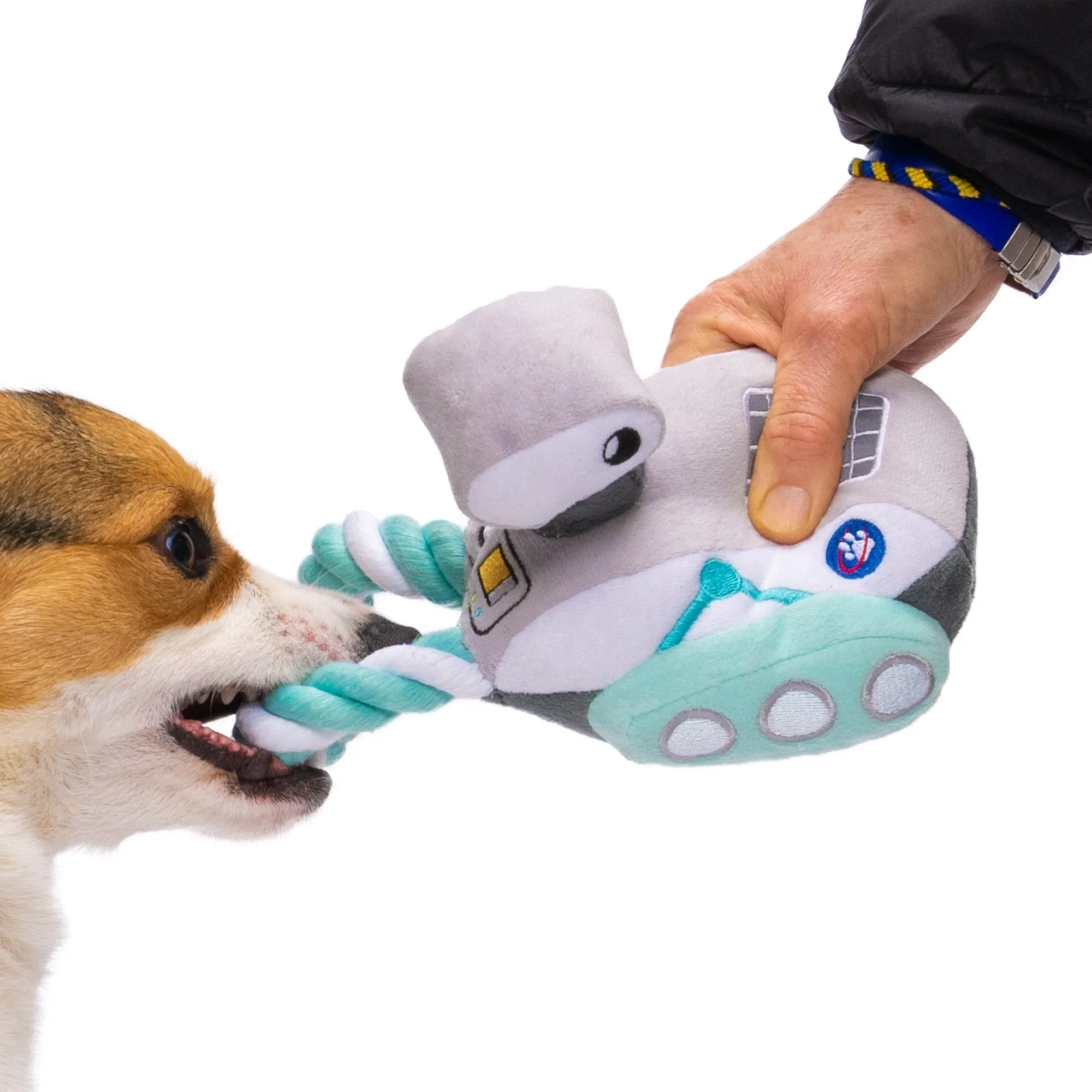 ROVER Space Explorers Plush and Rope Dog Toy