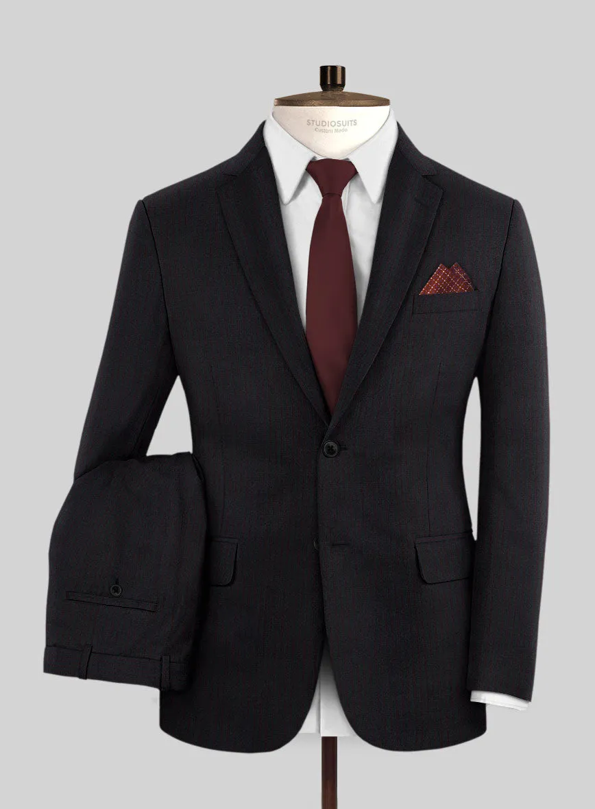 Scabal Cosmopolitan Stripe Pando Blue Wool Suit