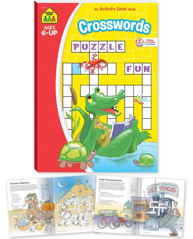 School Zone Activity Zone Crosswords Workbook