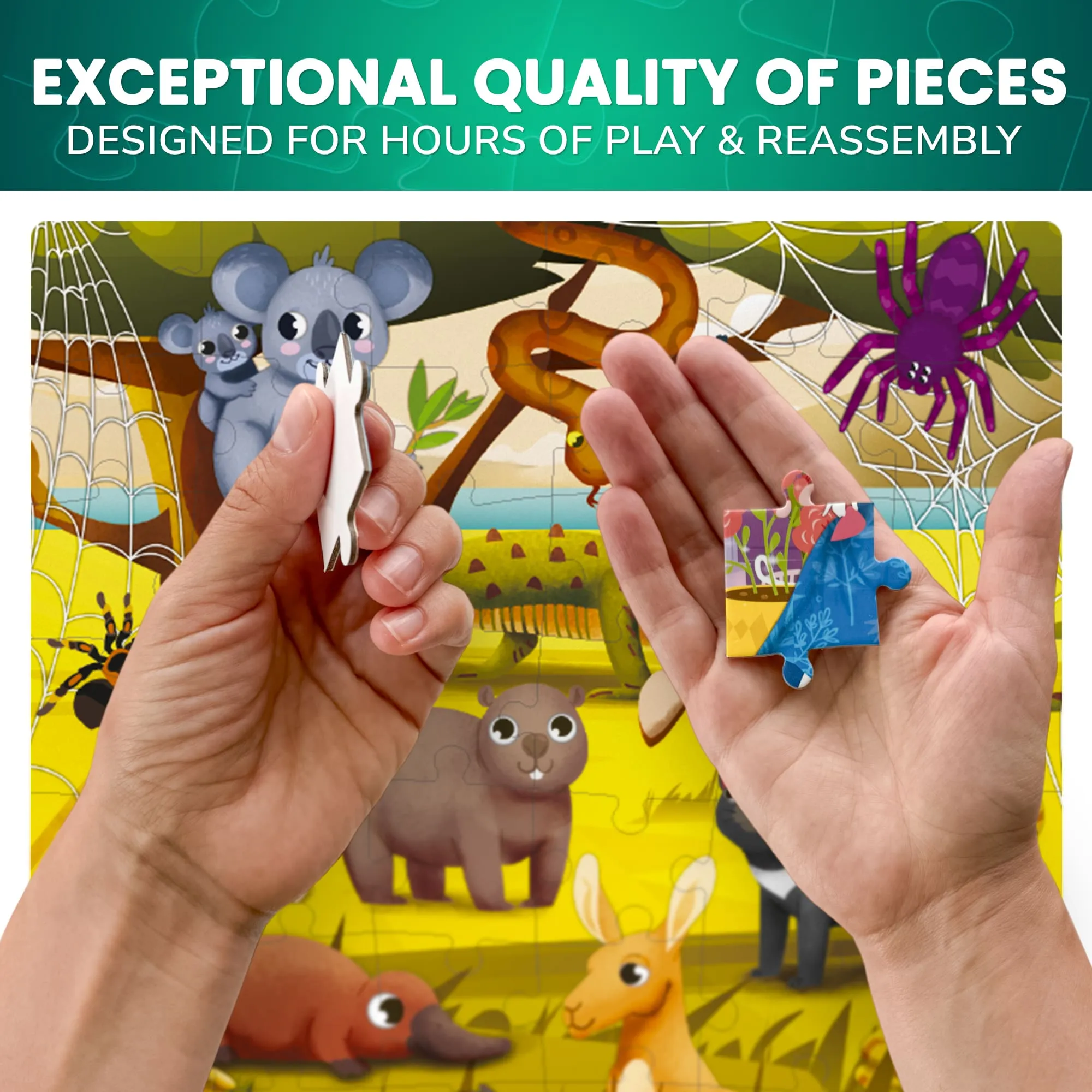 Set of 4x60 Puzzles for Kids | Polar Pals,Birds, Animals