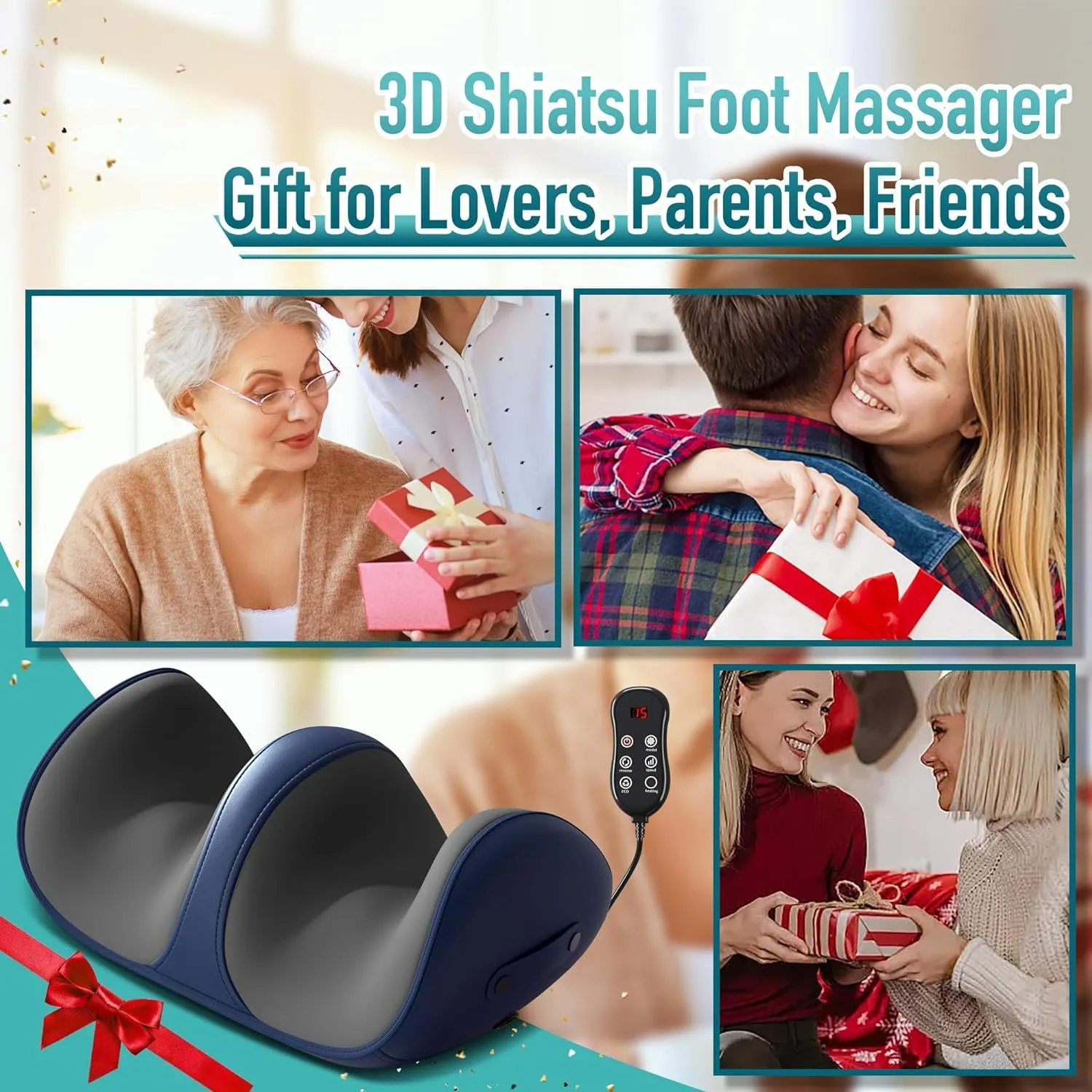 Shiatsu Foot Massager Machine with Heat: The Ultimate Relief for Tired Muscles and Plantar Pain.