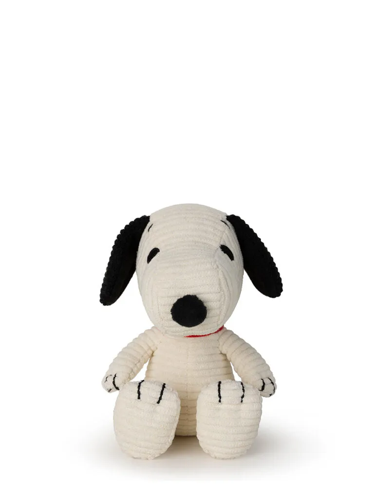 Snoopy Sitting Corduroy Cream