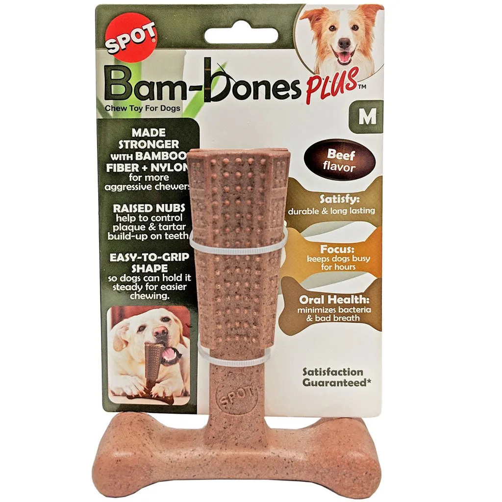 Spot Bam-Bones Plus Beef Flavor Dog Chew Toy