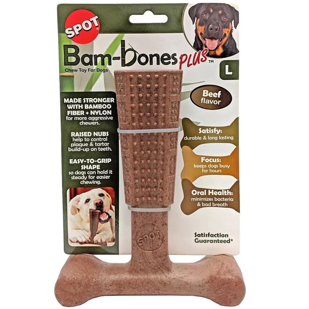 Spot Bam-Bones Plus Beef Flavor Dog Chew Toy