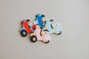 Three Hearts Modern Teething Accessories - Silicone Teether - Scooter