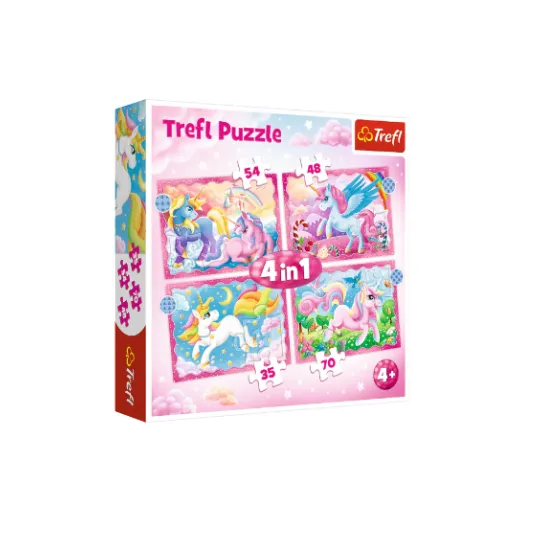 Trefl 4in1 Puzzle Unicorns and Magic