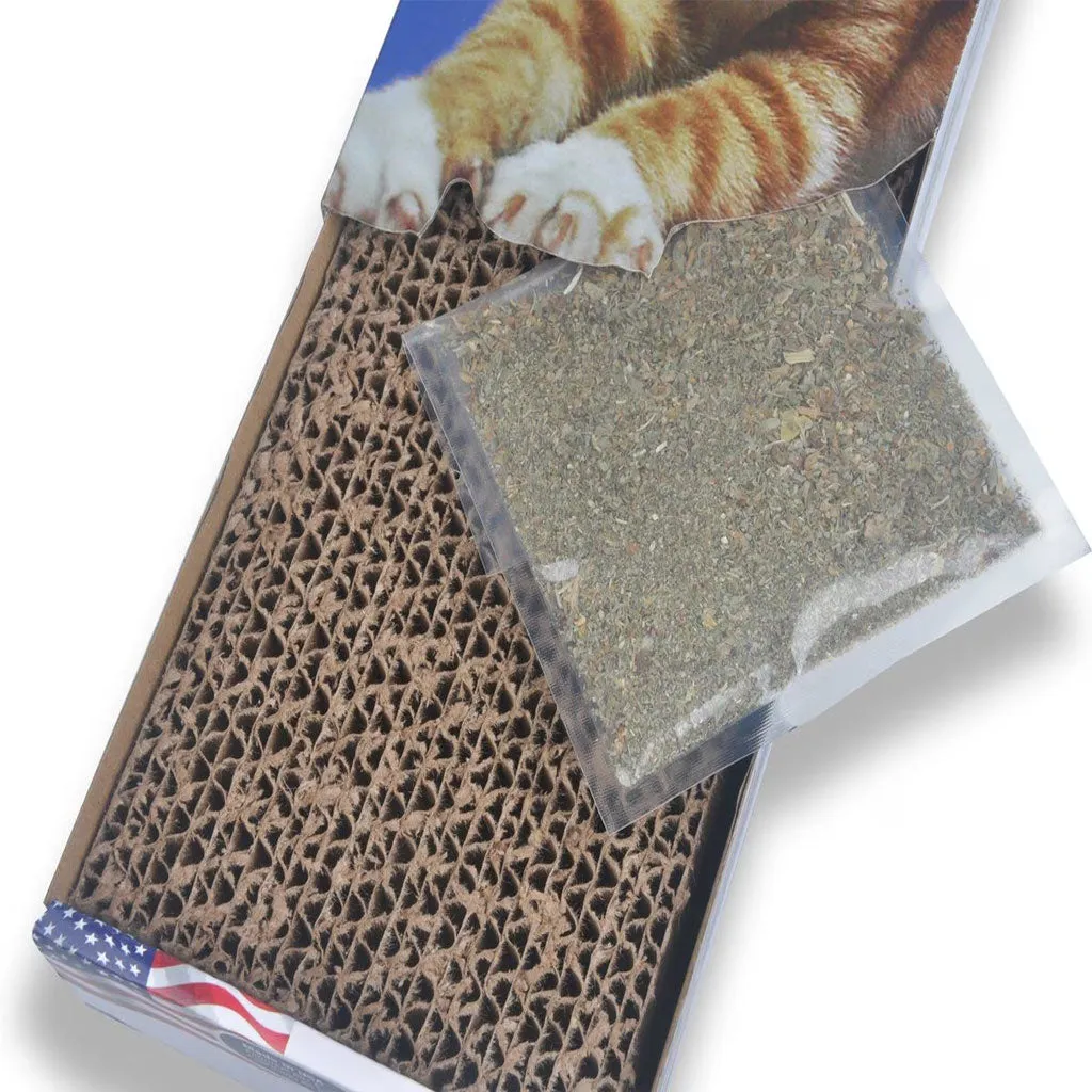 Van Ness Cat Scratcher Pad Toy with Catnip, Single