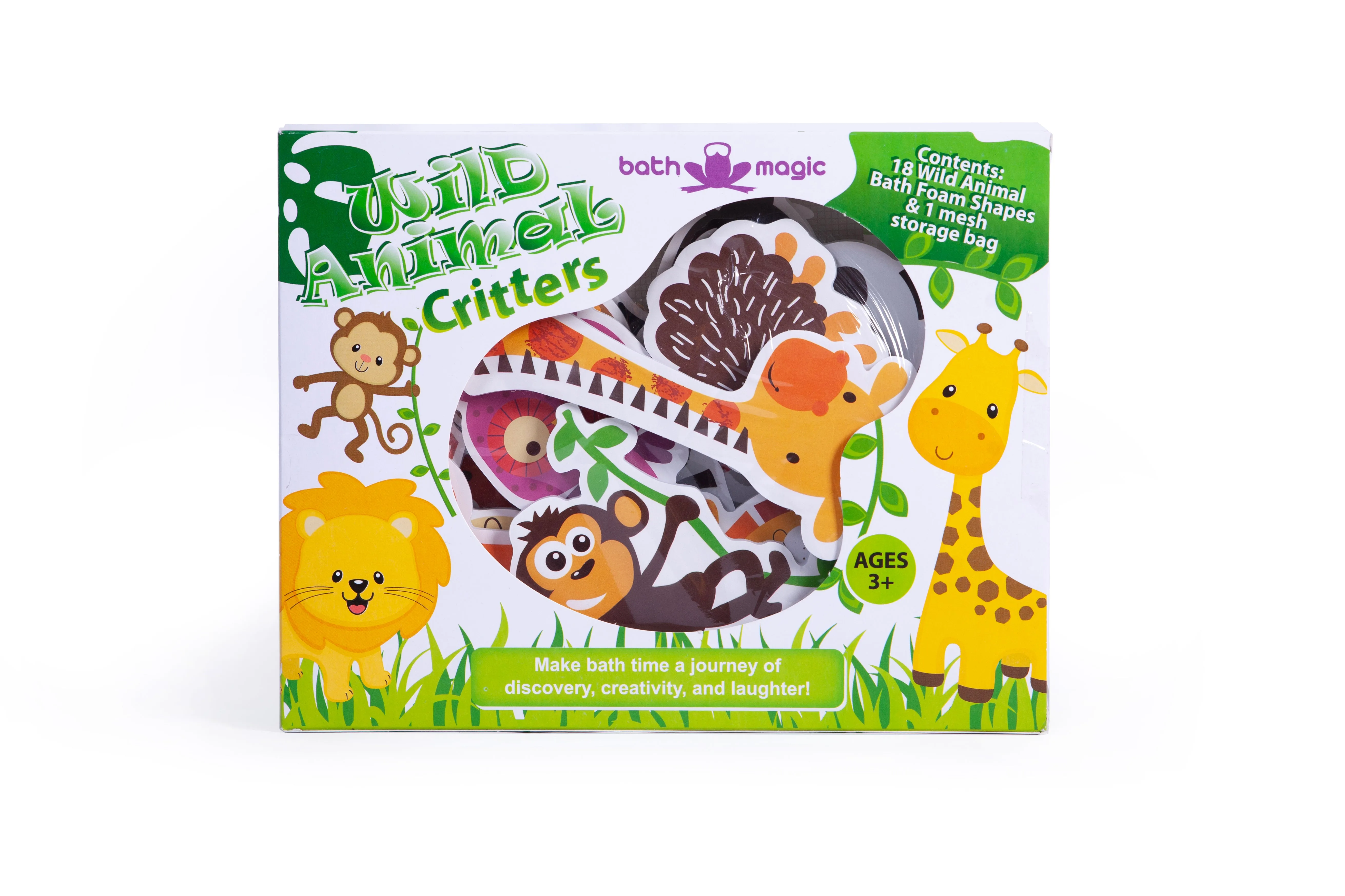 Wild Animal Sticky Bath Magic Foam Critters (18 pieces) Fizzles