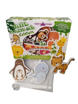 Wild Animal Sticky Bath Magic Foam Critters (18 pieces) Fizzles