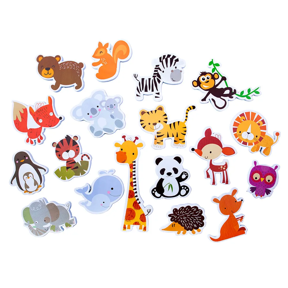 Wild Animal Sticky Bath Magic Foam Critters (18 pieces) Fizzles