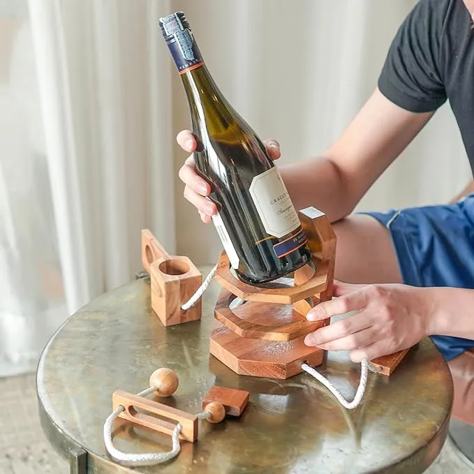 Wine Stopper Lock Puzzle -  Party Puzzle- cant drink it until you crack the lock-party fun