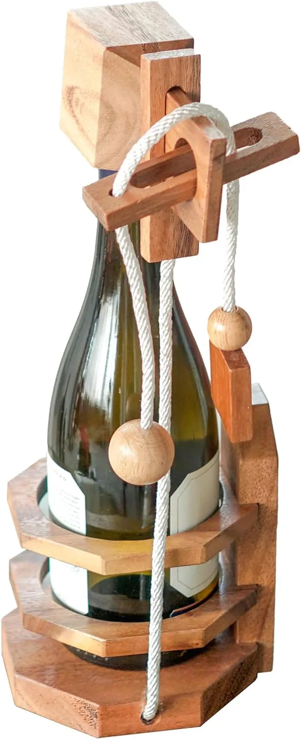 Wine Stopper Lock Puzzle -  Party Puzzle- cant drink it until you crack the lock-party fun