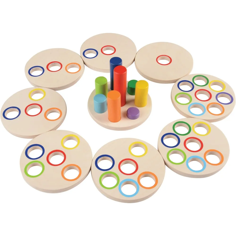 Wooden Logic Stacking Puzzle | Shape & Color Exploration STEM Toy