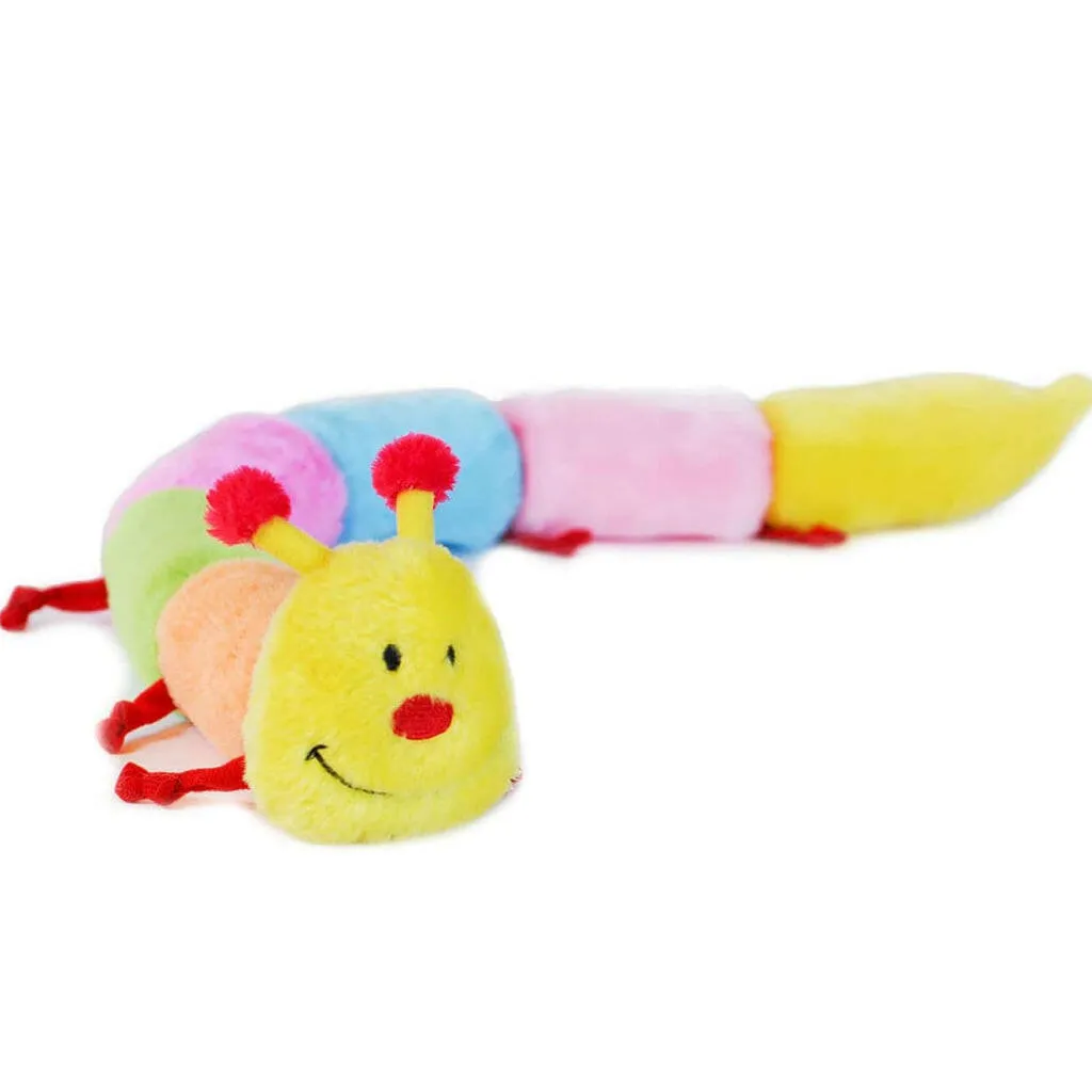 Zippy Paws Caterpillar Rainbow Squeaky Toy for Dogs