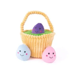 ZippyPaws Zippy Burrow Easter Egg Basket Dog Toy